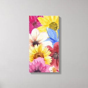 Bloem thema Waterverf canvas kunst