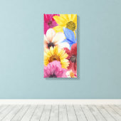 Bloem thema Waterverf canvas kunst (Insitu (Houten vloer))