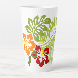 Bloem Tropisch lekt Hibiscus Hawaii rood Sinaasapp Latte Mok