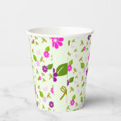 Bloem Tuin Dragonfly Papier Cups Servies Papieren Bekers (Links)