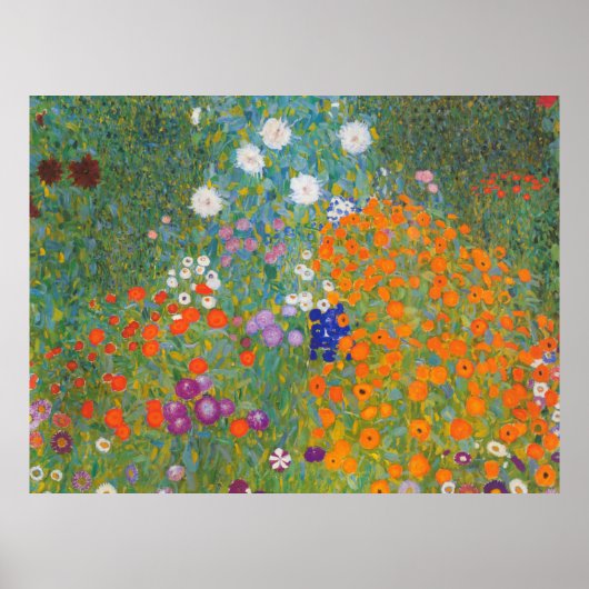 bloem + tuin + klimt + gustav + huishouden poster (Voorkant)