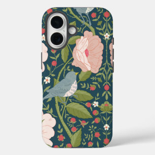 Bloem Tuin Moris William Bloem Vogel Botanisch iPhone 16 Hoesje