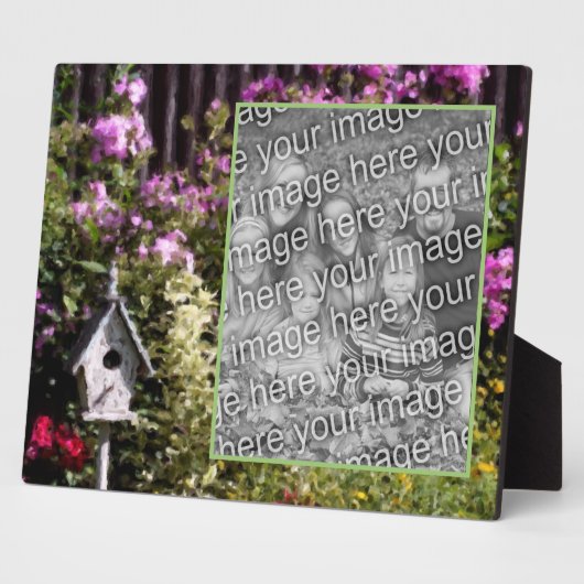 Bloem Tuin Vogelhuis Schilderij Voeg je foto toe Fotoplaat (Zijkant)