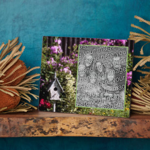 Bloem Tuin Vogelhuis Schilderij Voeg je foto toe Fotoplaat