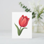 Bloem Tulp Briefkaart (Staand voorkant)