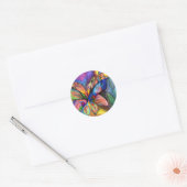 Bloem uit droamland ronde sticker (Envelop)