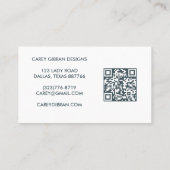 BLOEM VAAS QR Code Orde Dank u Aangepast Visitekaartje (Achterkant)