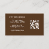 BLOEM VAAS QR Code Orde Dank u Aangepast Visitekaartje (Achterkant)