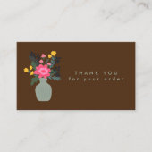 BLOEM VAAS QR Code Orde Dank u Aangepast Visitekaartje (Voorkant)