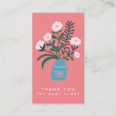 BLOEM VAAS QR Code Orde Dank u Aangepast Visitekaartje (Voorkant)