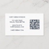 BLOEM VAAS QR Code Orde Dank u Aangepast Visitekaartje (Achterkant)