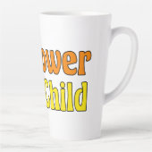 Bloem van 70-jarige kinderteugels latte mok (Rechts)