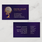 Bloem van de boom - Goud en parels Visitekaartje (Voorkant / Achterkant)