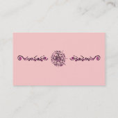 Bloem van de liefde (Henna) (roze) Visitekaartje (Achterkant)