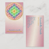 Bloem van de roomkleurige lebens visitekaartje (Voorkant / Achterkant)