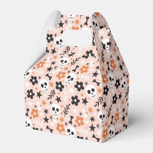 Bloem van de schedel bedankdoosjes (Voorkant Zijde)