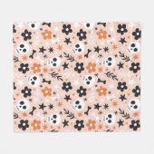 Bloem van de schedel fleece deken (Voorkant (Horizontaal))