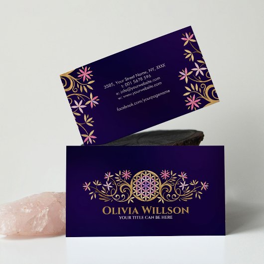 Bloem van het leven - bloeien Ornament Visitekaartje