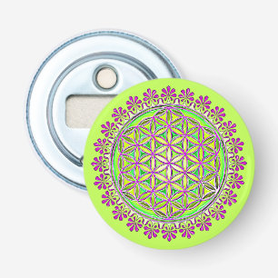 Bloem van het leven - bloesems 2 button flesopener