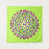 Bloem van het leven - bloesems 2 wandkleed (Voorkant)