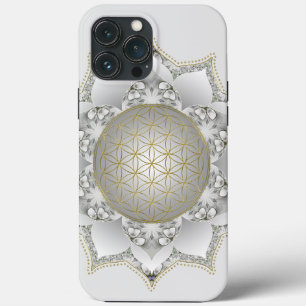 Bloem van het leven - bloesems Mandala 1 iPhone 13 Pro Max Hoesje