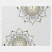 Bloem van het leven - bloesems Mandala 1 Fleece Deken (Voorkant (Horizontaal))