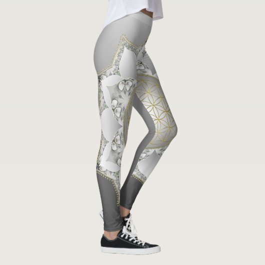 Bloem van het leven - bloesems Mandala 1 Leggings (Rechts)