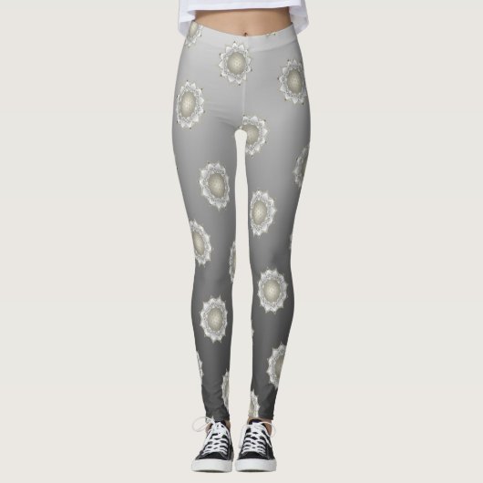 Bloem van het leven - bloesems Mandala 1 Leggings (Voorkant)