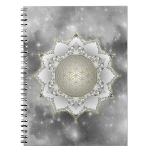 Bloem van het leven - bloesems Mandala 1 Notitieboek