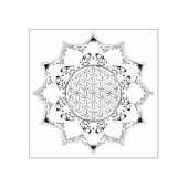 Bloem van het leven - bloesems Mandala 1 Rubberstempel (Afrduk)