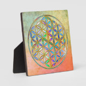 Bloem van het leven / Blume des Lebens - gouden kl Fotoplaat (Voorkant)