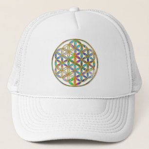 Bloem van het leven / Blume des Lebens - gouden kl Trucker Pet