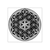 Bloem van het Leven / Blume des Lebens - Knop III Rubberstempel (Afrduk)