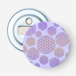Bloem van het leven / Blume des Lebens - patroonvi Button Flesopener