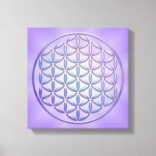 Bloem van het leven / Blume des Lebens - postzegel Canvas Afdruk