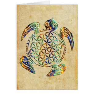 Bloem van het leven / Blume des Lebens - schildpad