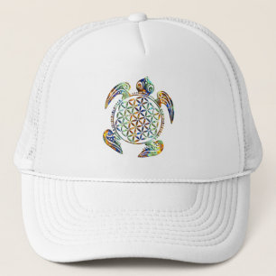 Bloem van het leven / Blume des Lebens - schildpad Trucker Pet
