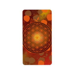 bloem van het leven, chakra, zen, heilige geometri etiket