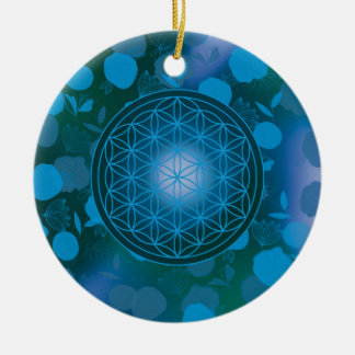 bloem van het leven, chakra, zen, heilige geometri keramisch ornament