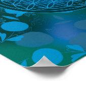 bloem van het leven, chakra, zen, heilige geometri poster (Hoek)