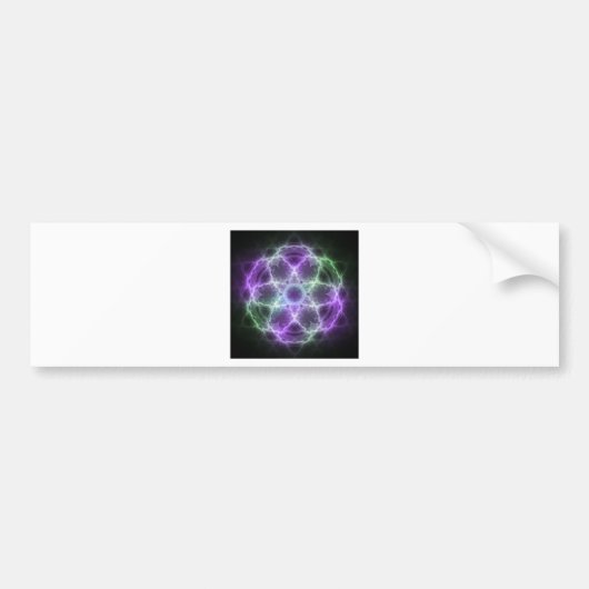 Bloem van het leven Fractal - Geometrie Sacred Bumpersticker (Voorkant)