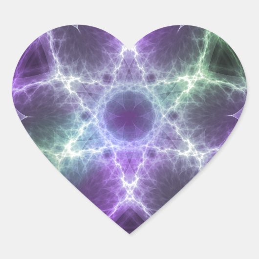 Bloem van het leven Fractal - Geometrie Sacred Hart Sticker (Voorkant)