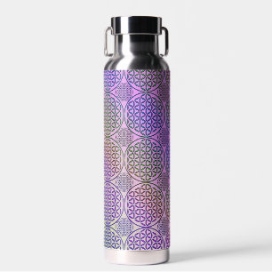 BLOEM VAN HET LEVEN - grunge patroon 3 Waterfles