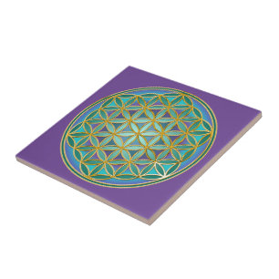 BLOEM VAN HET LEVEN - Heilig Geometrisch Ontwerp 1 Tegeltje
