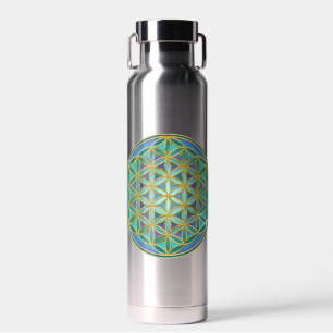 BLOEM VAN HET LEVEN - Heilig Geometrisch Ontwerp 1 Waterfles