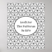 Bloem van het Leven Heilige Geometrie Grote Kleuri Poster (Voorkant)