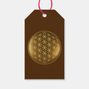 BLOEM VAN HET LEVEN - Heilige Geometrie Medaillon Cadeaulabel