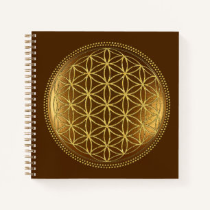 BLOEM VAN HET LEVEN - Heilige Geometrie Medaillon Notitieboek