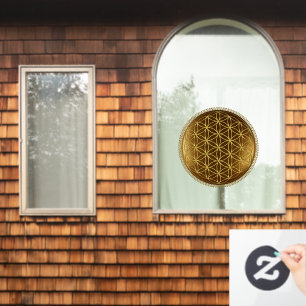 BLOEM VAN HET LEVEN - Heilige Geometrie Medaillon Raamsticker