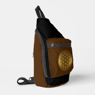 BLOEM VAN HET LEVEN - Heilige Geometrie Medaillon Sling Bag